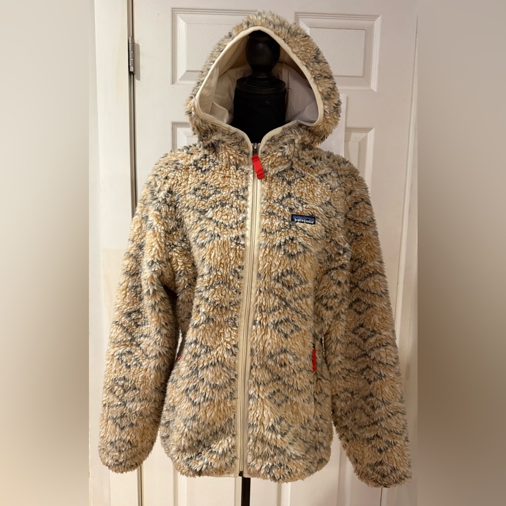 Patagonia Womens Aztec Zip Up Hoodie Fleece  VTG Retro Size Women’s Large